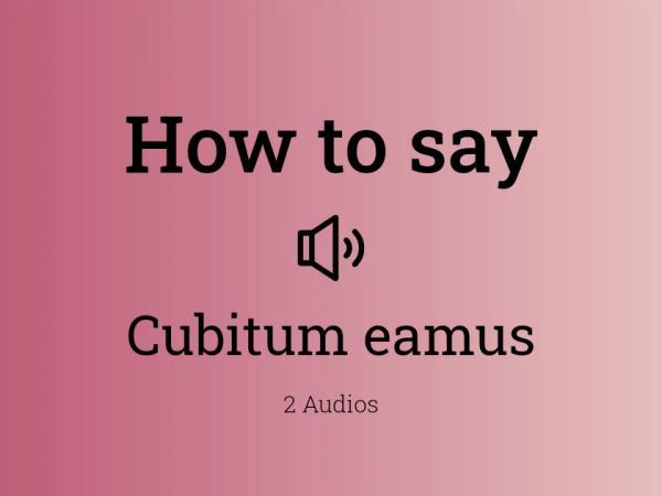 Cubitum Eamus Meaning