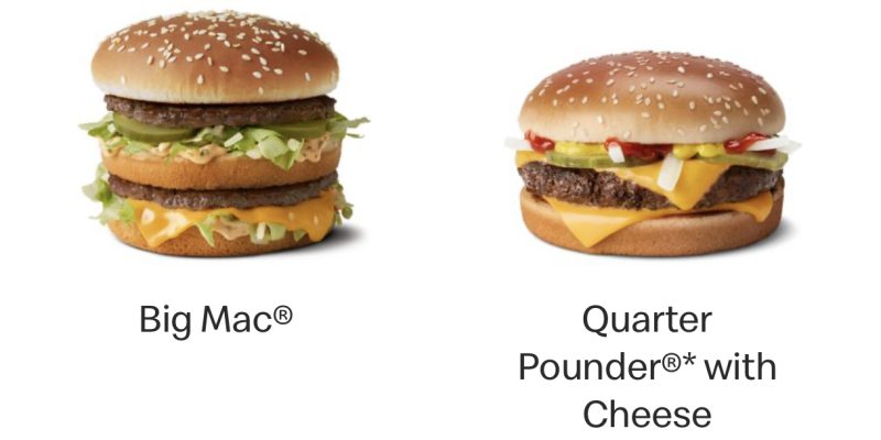 Quarter Pounder with Cheese vs Big Mac