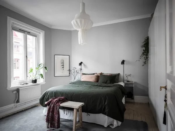 Grey Green Bedroom