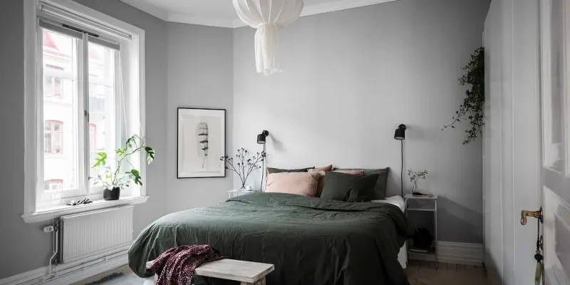 Grey Green Bedroom