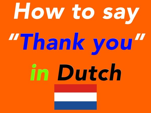 How to Say Thank You in Dutch Language