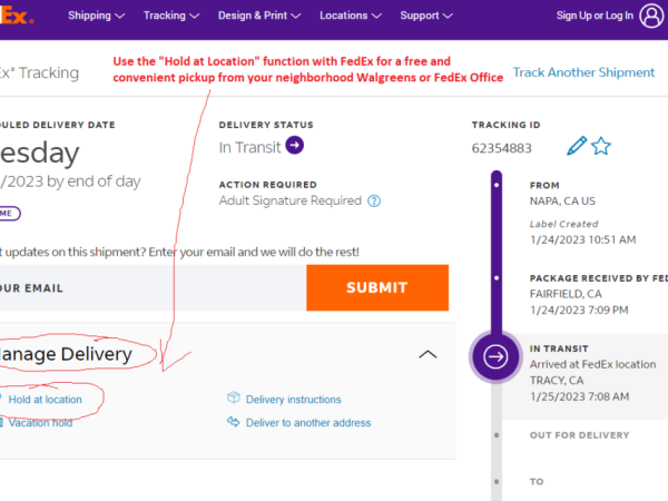 FedEx Change Delivery Address