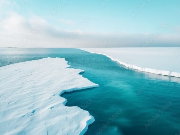 Artic Water Birds Eye View