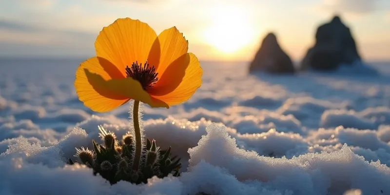 Arctic Poppy Adaptations in the Tundra