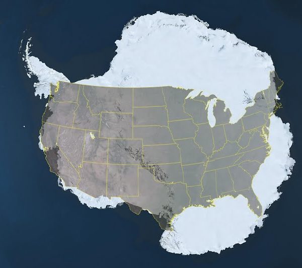 Size of Antarctica Compared to the Rest of the World