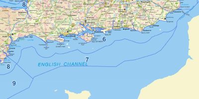 Map of South Coast England