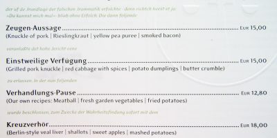 Erst Menu