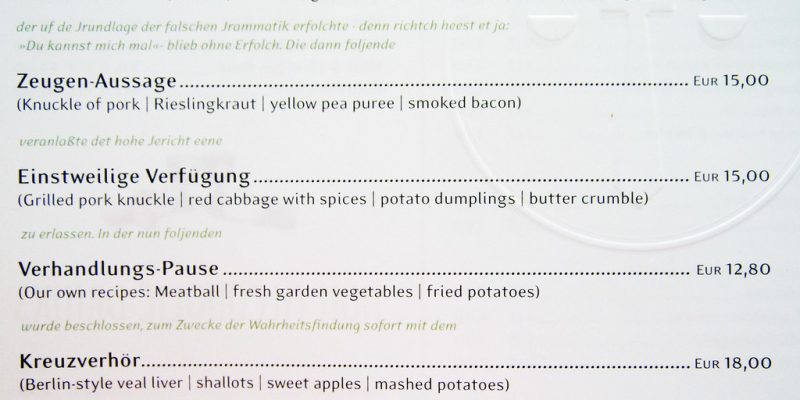 Erst Menu