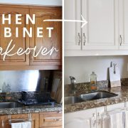 Kitchen cupboard paint before and after