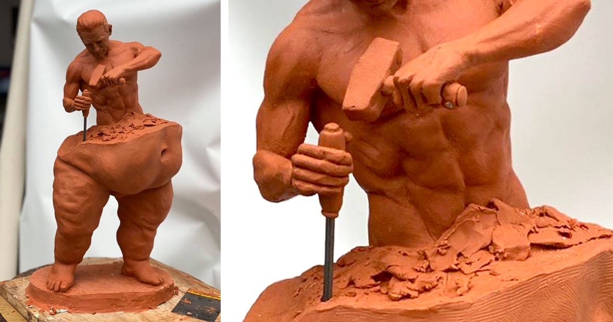 Self Made Man Statue